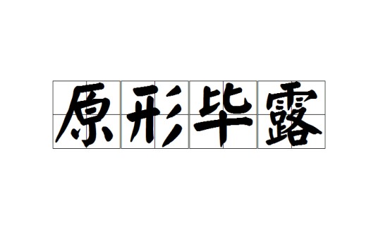 原形毕露(成语)