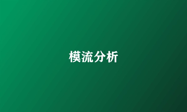 模流分析