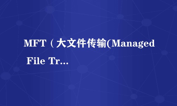 MFT（大文件传输(Managed File Transfer)）