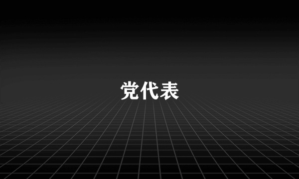 党代表