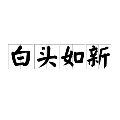 白头如新