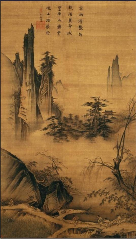 中国山水画(以山川自然景观为主要描写对象的中国画)