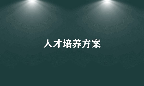 人才培养方案