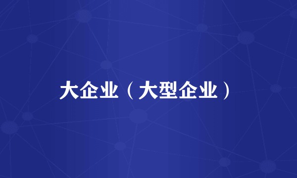 大企业（大型企业）