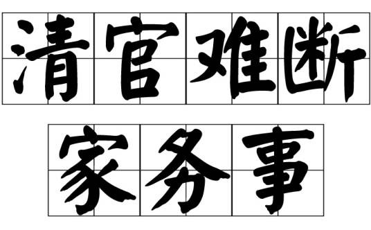 清官难断家务事（俗语）