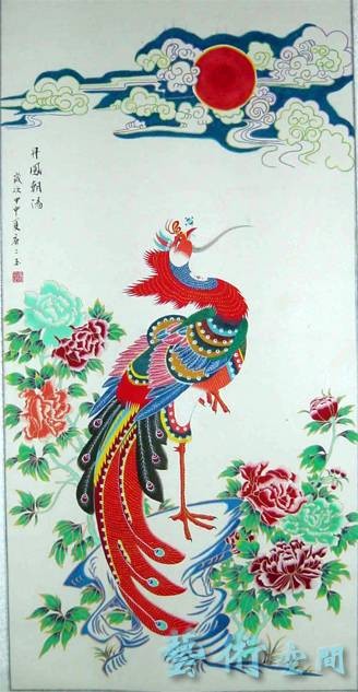 丹凤朝阳（中国传统吉祥图案）