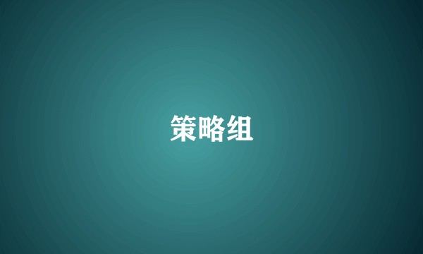 策略组
