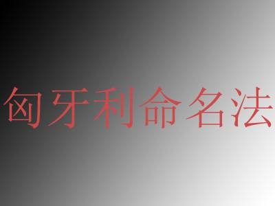 匈牙利命名法