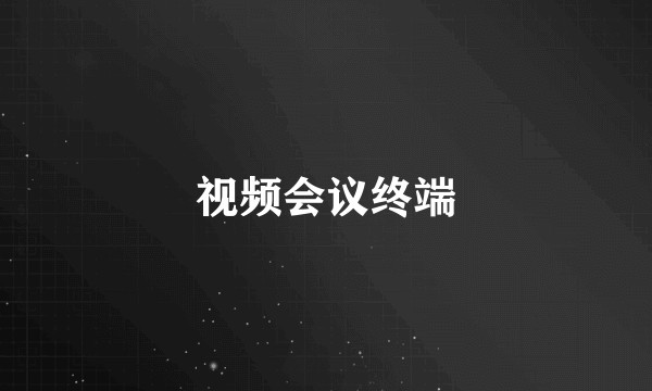 视频会议终端