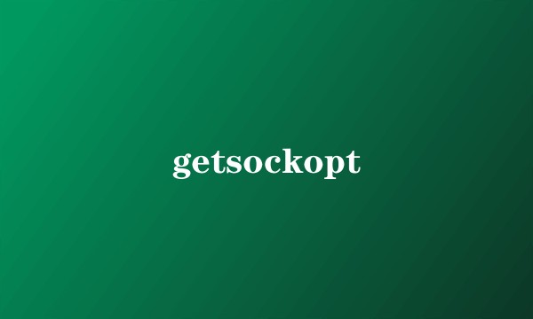 getsockopt