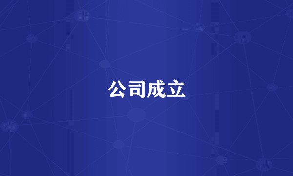 公司成立