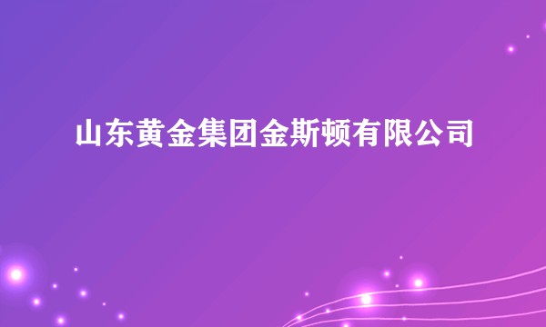 山东黄金集团金斯顿有限公司