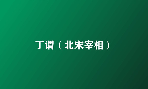 丁谓（北宋宰相）