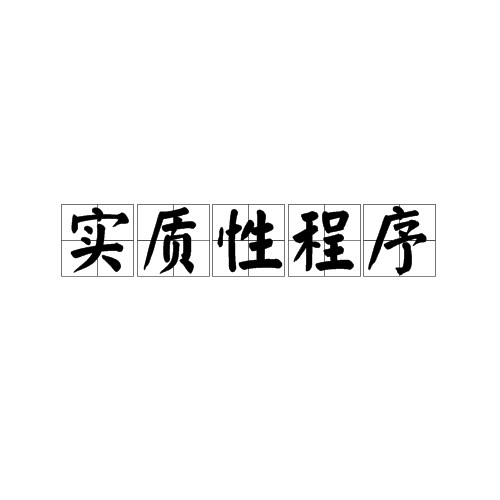 实质性程序