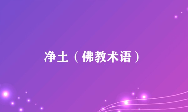 净土（佛教术语）