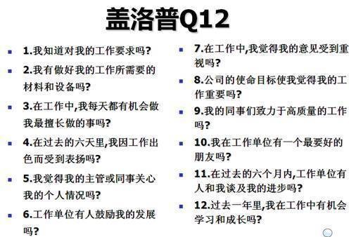 盖洛普Q12测评法