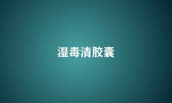 湿毒清胶囊