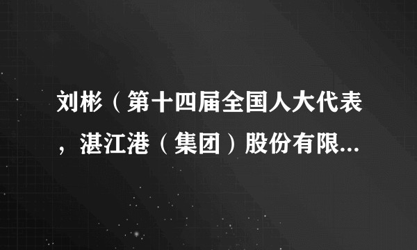 刘彬（第十四届全国人大代表，湛江港（集团）股份有限公司党委书记、董事长）