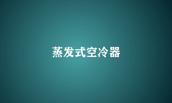 蒸发式空冷器