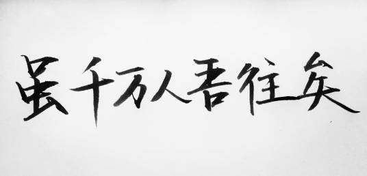 虽千万人吾往矣