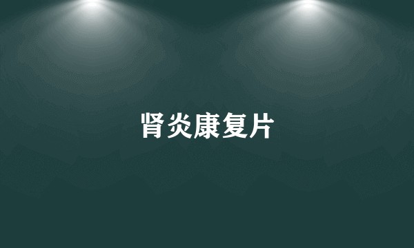 肾炎康复片