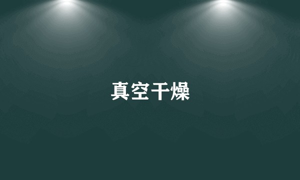 真空干燥