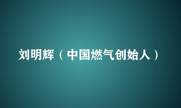 刘明辉（中国燃气创始人）