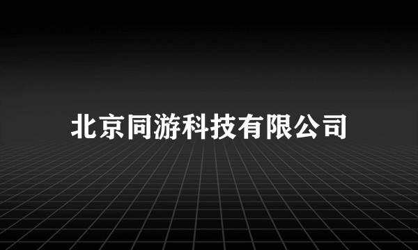 北京同游科技有限公司