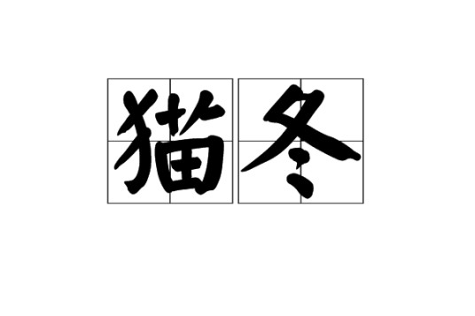 猫冬（汉语词语）