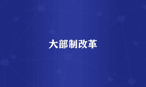 大部制改革