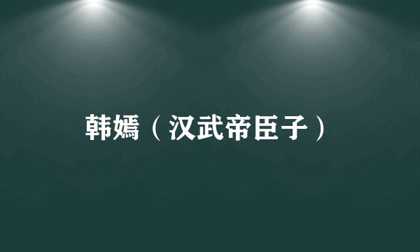 韩嫣（汉武帝臣子）