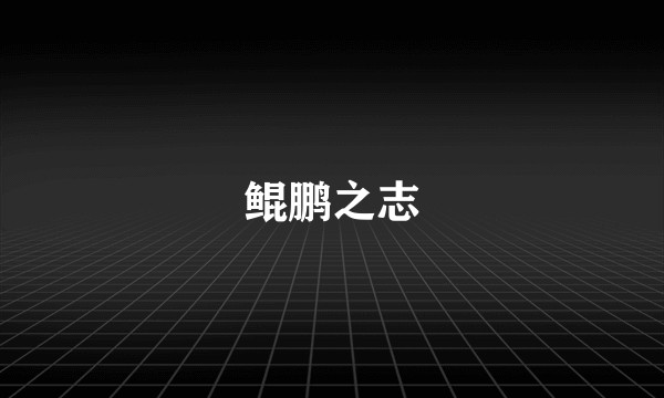 鲲鹏之志