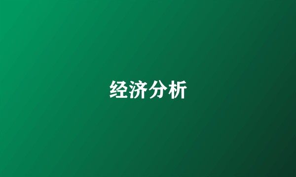 经济分析