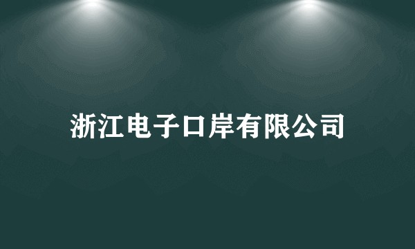 浙江电子口岸有限公司