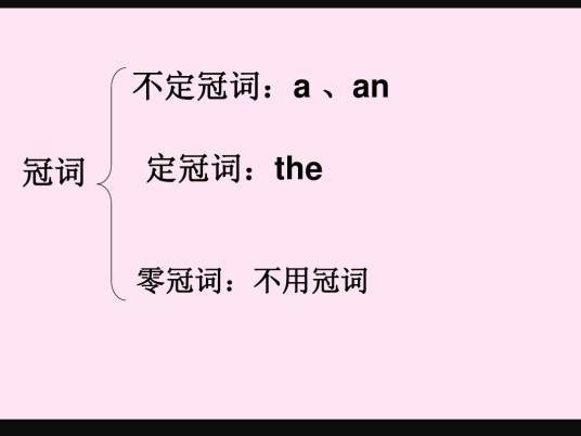 零冠词