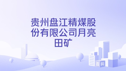 贵州盘江精煤股份有限公司月亮田矿