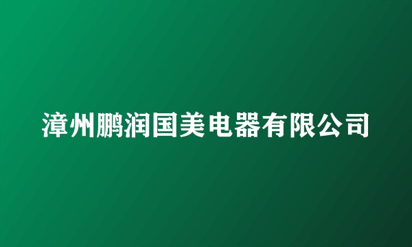 漳州鹏润国美电器有限公司