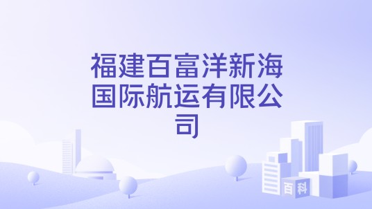 福建百富洋新海国际航运有限公司