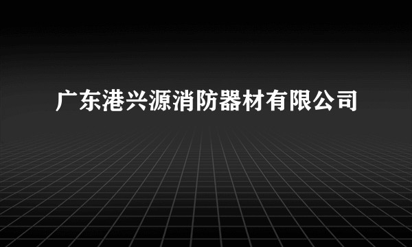 广东港兴源消防器材有限公司
