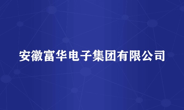 安徽富华电子集团有限公司