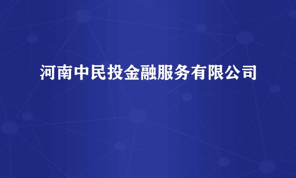 河南中民投金融服务有限公司