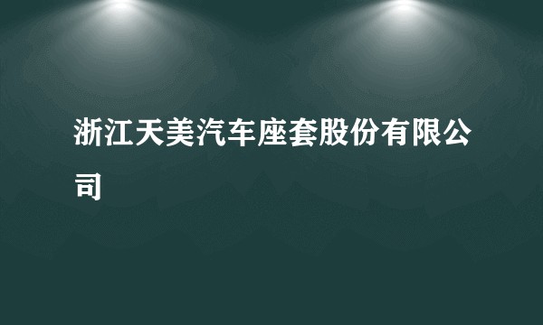 浙江天美汽车座套股份有限公司