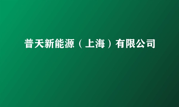 普天新能源（上海）有限公司