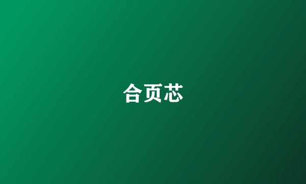 合页芯