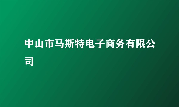 中山市马斯特电子商务有限公司