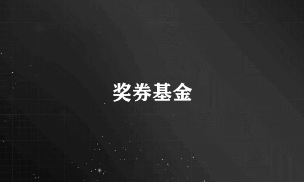 奖券基金
