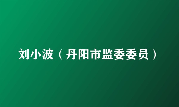 刘小波（丹阳市监委委员）