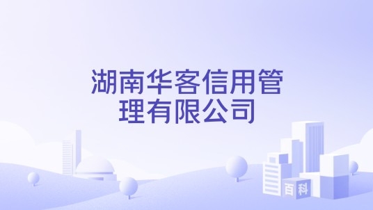 湖南华客信用管理有限公司