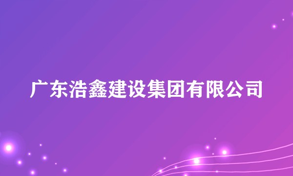 广东浩鑫建设集团有限公司