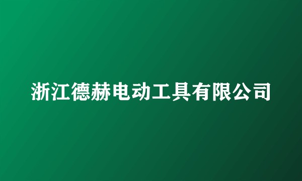 浙江德赫电动工具有限公司